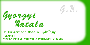 gyorgyi matala business card